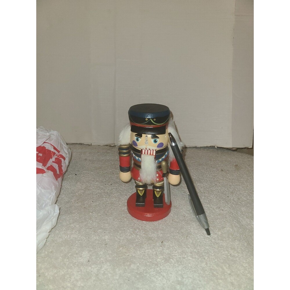 Rite Aid Exclusive Nutcracker Red Suit Soldier With Sword 6.75 Inches Tall